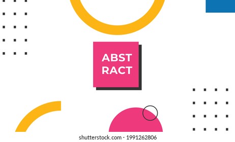 Flat modern memphis background for certificate or social media story template. Abstract shape memphis style poster design templates
