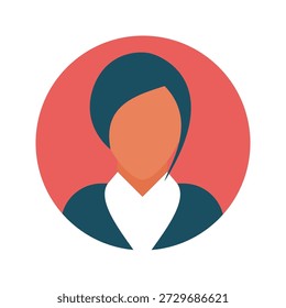 Ícone de avatar minimalista moderno plano. Conceito de negócio, comunicação global. Perfil de usuário do site. Mídias sociais, elementos de rede