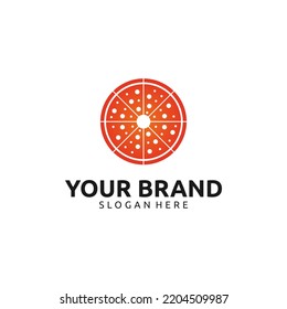 FLAT MODERN PIZZA LOGO DESIGN