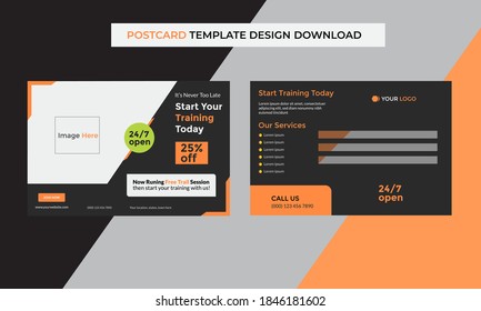 Flat And Modern Postcard Templates Design