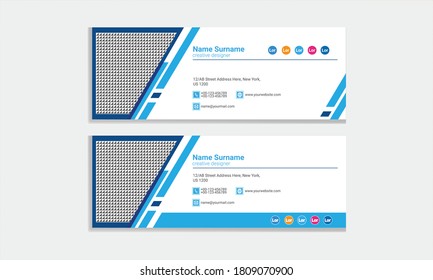 Flat, Modern, and Professional Email Signature Templates Design