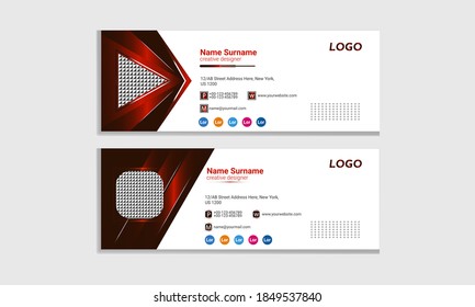 Flat, Modern, and Professional Email Signature Templates Design