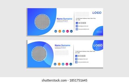 Flat, Modern, and Professional Email Signature Templates Design