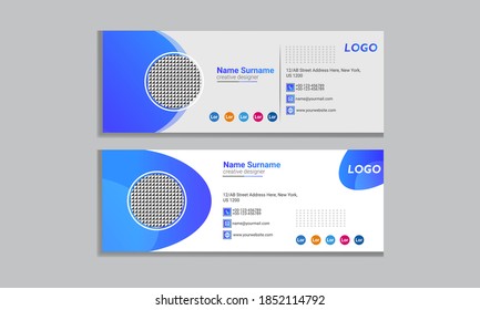 Diseño de plantillas de firmas de correo electrónico planas, modernas y profesionales