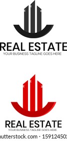 Flat and Modern Real Estate Logo
