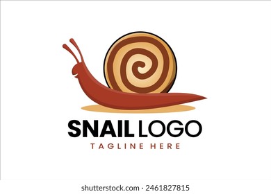 Flat modern simple Cookies bakery biscuit snail logo template icon symbol vector design illustration