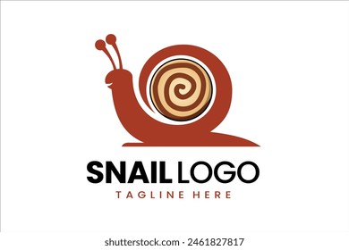 Flat modern simple Cookies bakery biscuit snail logo template icon symbol vector design illustration