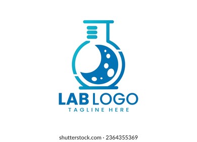 Flat modern simple laboratory logo template icon symbol vector design illustration