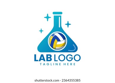 Flat modern simple laboratory logo template icon symbol vector design illustration