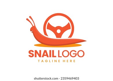 Símbolo del icono de la plantilla del logotipo del controlador de caracol logotipo sencillo y moderno