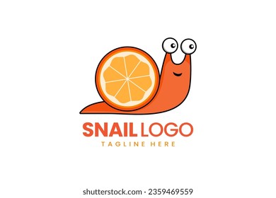 Símbolo del logotipo sencillo y plano símbolo del logotipo de la fruta anaranjada