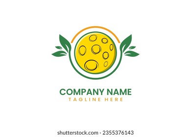 Flat modern simple nature moon logo icon template vector design illustration
