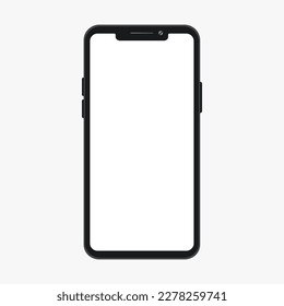 Ilustración de mockup de pantalla blanca moderna y plana para Smartphone