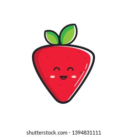 Flat and modern Strawberry icon in MBE Style vector illustration EPS 10