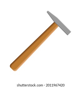 A flat and modern style chipping hammer image for those of you who need a hammer element for your modern and flat construction presentation, animation, stop motion material. 