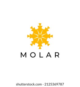 flat modern sun logo design