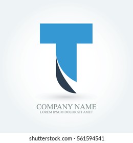 letra t, letra t, logotipo alfabético para la identidad de marca y empresa