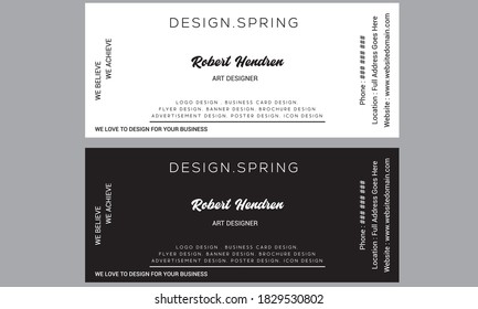 Flat and modern unique email signature design for company