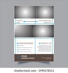 Flat Modern Unique Flyer Template Design