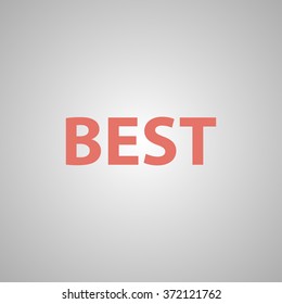 Flat modern vector icon best. EPS 10