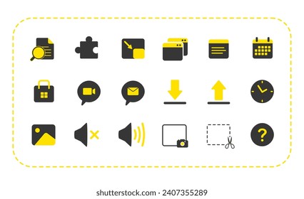 Flat Modern Vector Icon Collection Set