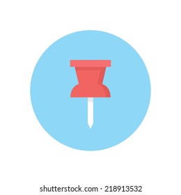 Flat modern vector icon: pin.