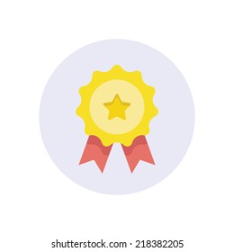 Flat modern vector icon: rosette.
