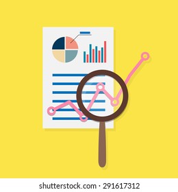 Flat modern vector icon of seo or business theme