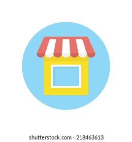 Flat modern vector icon: shop.