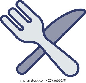 Flat modern vector restaurant icon