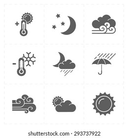 flat modern weather icons