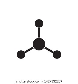 flat molecular icon symbol sign, logo template, vector, eps 10