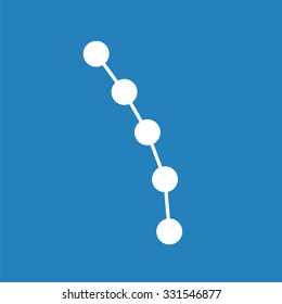 Flat molecule icon. Chemistry icon.