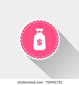 flat money bag icon