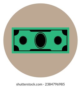 Icono de dinero plano. Vector de fondo blanco