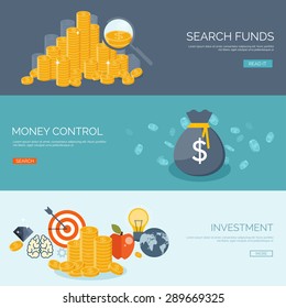 Flat money making background. Business. Wealth and finance. Coins.