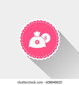 flat money sack icon