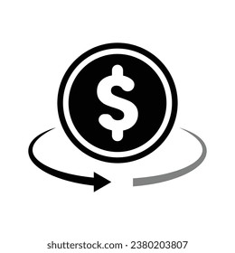 Flat money transfer icon. vector illustration symbols and bonus pictograms