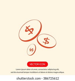 Flat money vector  icon 