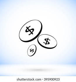Flat money vector  icon 