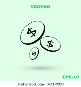 Flat money vector  icon 