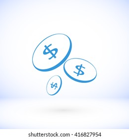 Flat money vector  icon 