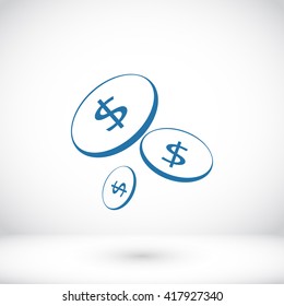 Flat money vector  icon 