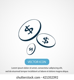 Flat money vector  icon 