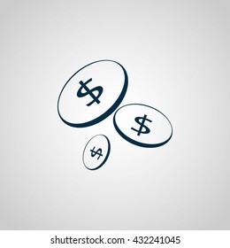 Flat money vector  icon 