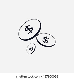 Flat money vector  icon 