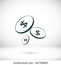 Flat money vector  icon 