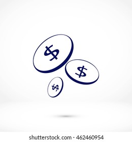 Flat money vector  icon 