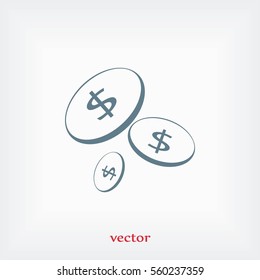 Flat money vector icon, flat design best vector icon
