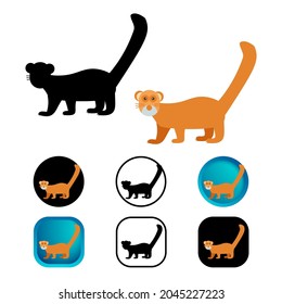 Flat Mongoose Mammal Animal Icon Collection